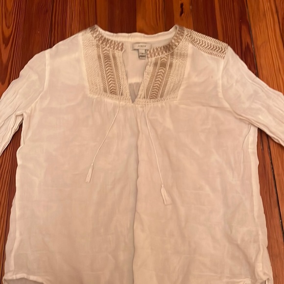 J. Crew White Top 6 - Picture 3 of 7
